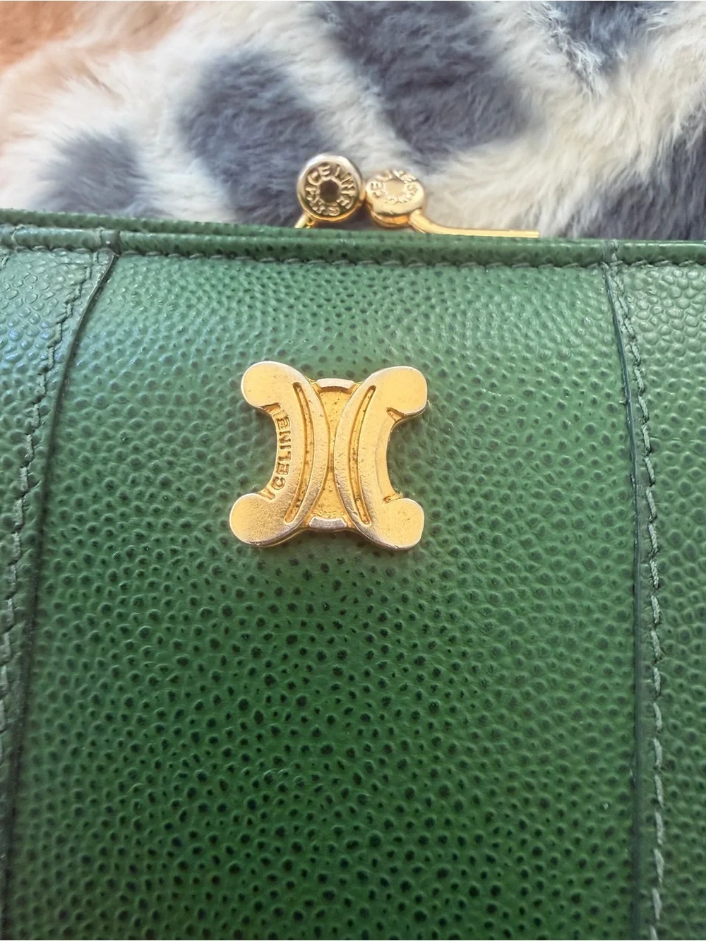 Celine Green Leather Wallet with Gold Hardware - Picture 9 of 9